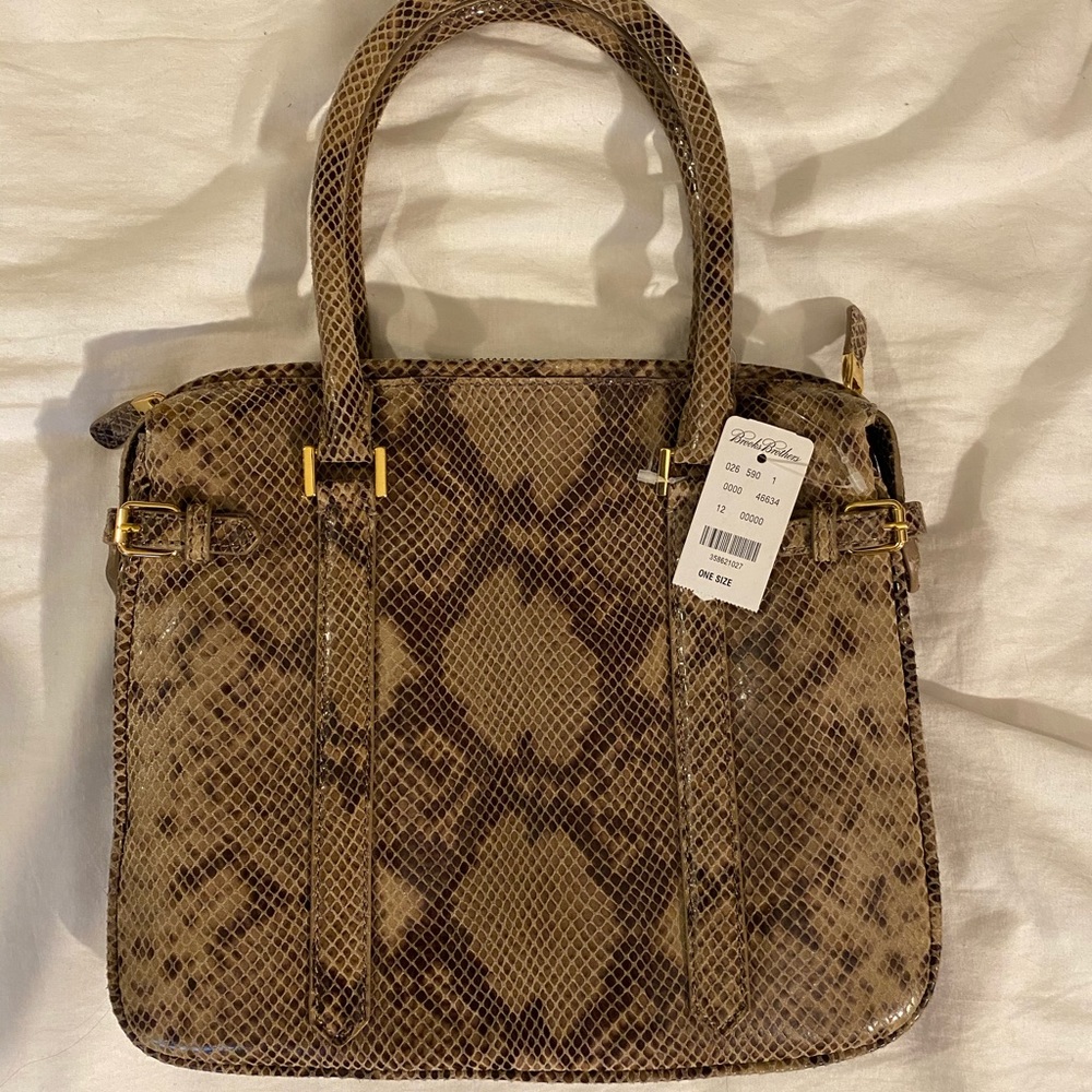 Brooks Brothers Snakeskin Handbag BRAND NEW W TAG